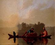 George Caleb Bingham Marchands de fourrures descendant le Missouri china oil painting reproduction